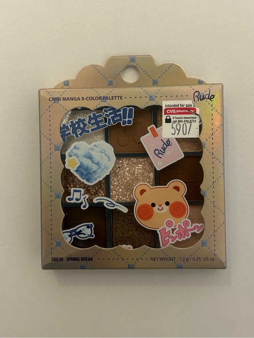 Rude Cosmetics Chibi Manga Eyeshadow Palette in Spring Break